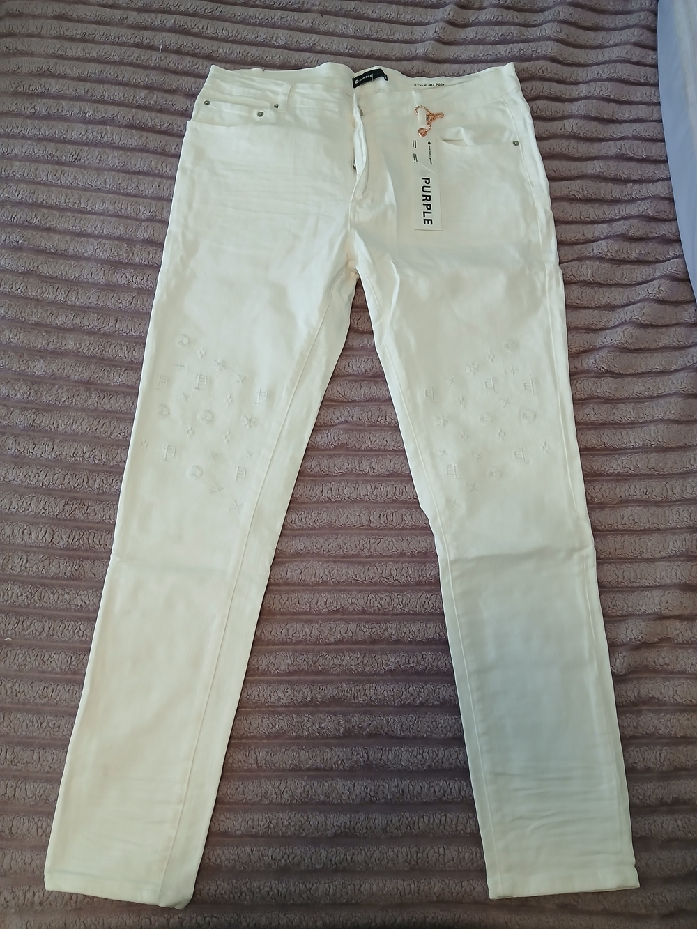 Purple Brand White Jeans